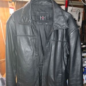 Vintage Leather Coat Jacket